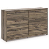 Elbrim Brown LED Storage Panel Bedroom Set with 6 Drawers from Ashley - Luna Furniture