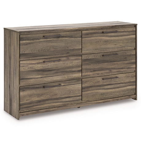Elbrim Brown LED Storage Panel Bedroom Set with 6 Drawers from Ashley - Luna Furniture
