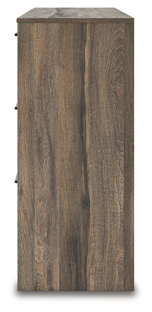 Elbrim Brown Queen Panel Storage Bed, Dresser and Nightstand from Ashley Furniture - Luna Furniture