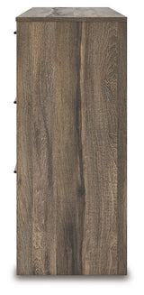 Elbrim Brown Queen Panel Storage Bed, Dresser and Nightstand from Ashley Furniture - Luna Furniture