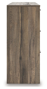 Elbrim Brown Queen Panel Storage Bed, Dresser and Nightstand from Ashley Furniture - Luna Furniture