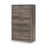 Elbrim Brown LED Storage Panel Bedroom Set with 6 Drawers from Ashley - Luna Furniture