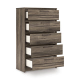 Elbrim Brown LED Storage Panel Bedroom Set with 6 Drawers from Ashley - Luna Furniture