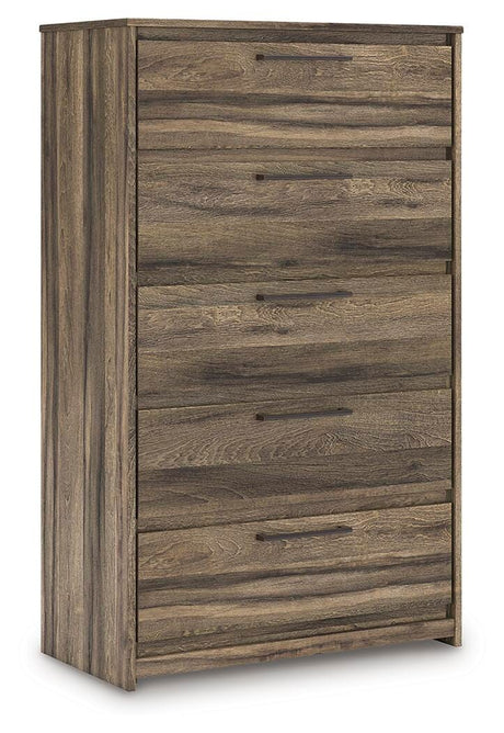 Elbrim King Panel Storage Bed, Chest and Nightstand from Ashley - Luna Furniture