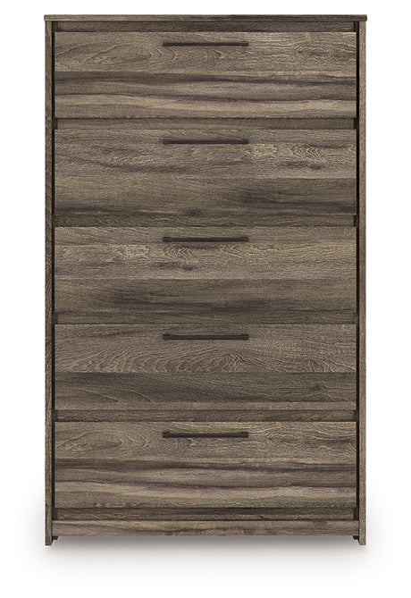 Elbrim King Panel Storage Bed, Chest and Nightstand from Ashley - Luna Furniture