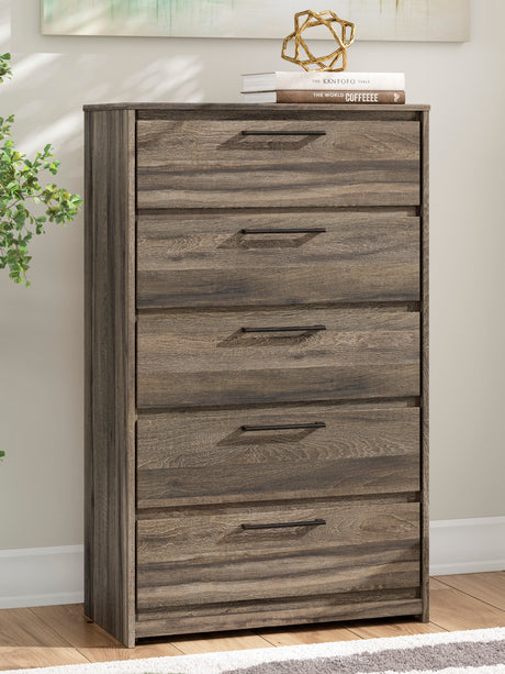 Elbrim Brown LED Storage Panel Bedroom Set with 6 Drawers from Ashley - Luna Furniture