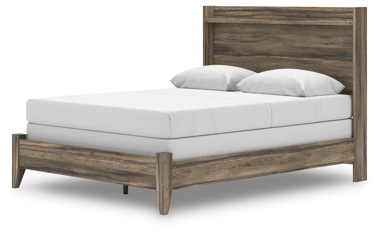 Elbrim Brown Queen Panel Bed from Ashley Furniture - Luna Furniture