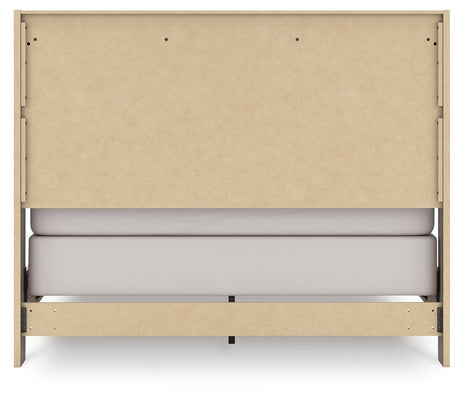 Elbrim Brown Queen Panel Bed, Dresser, Mirror and Nightstand from Ashley Furniture - Luna Furniture
