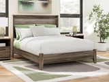Elbrim Brown Queen Panel Bed, Dresser, Mirror and Nightstand from Ashley Furniture - Luna Furniture