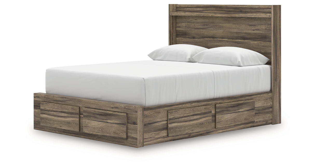Elbrim Queen Panel Storage Bed, Dresser and Mirror from Ashley Furniture - Luna Furniture
