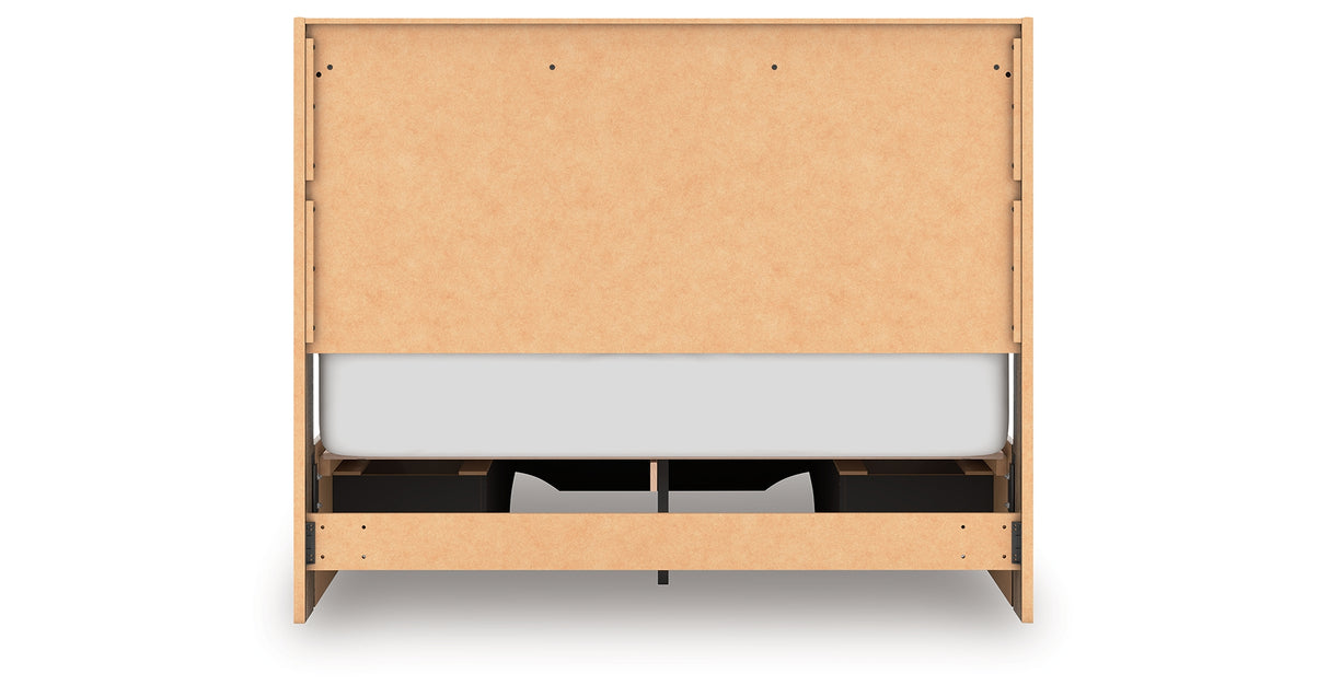 Elbrim Queen Panel Storage Bed, Dresser and Mirror from Ashley Furniture - Luna Furniture