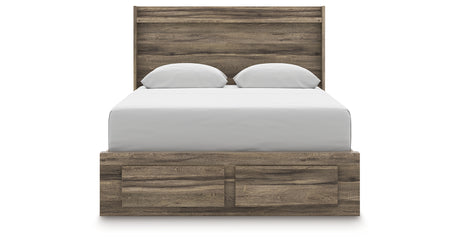 Elbrim Queen Panel Storage Bed, Dresser and Mirror from Ashley Furniture - Luna Furniture