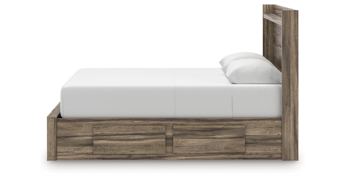 Elbrim Queen Panel Storage Bed, Dresser and Mirror from Ashley Furniture - Luna Furniture