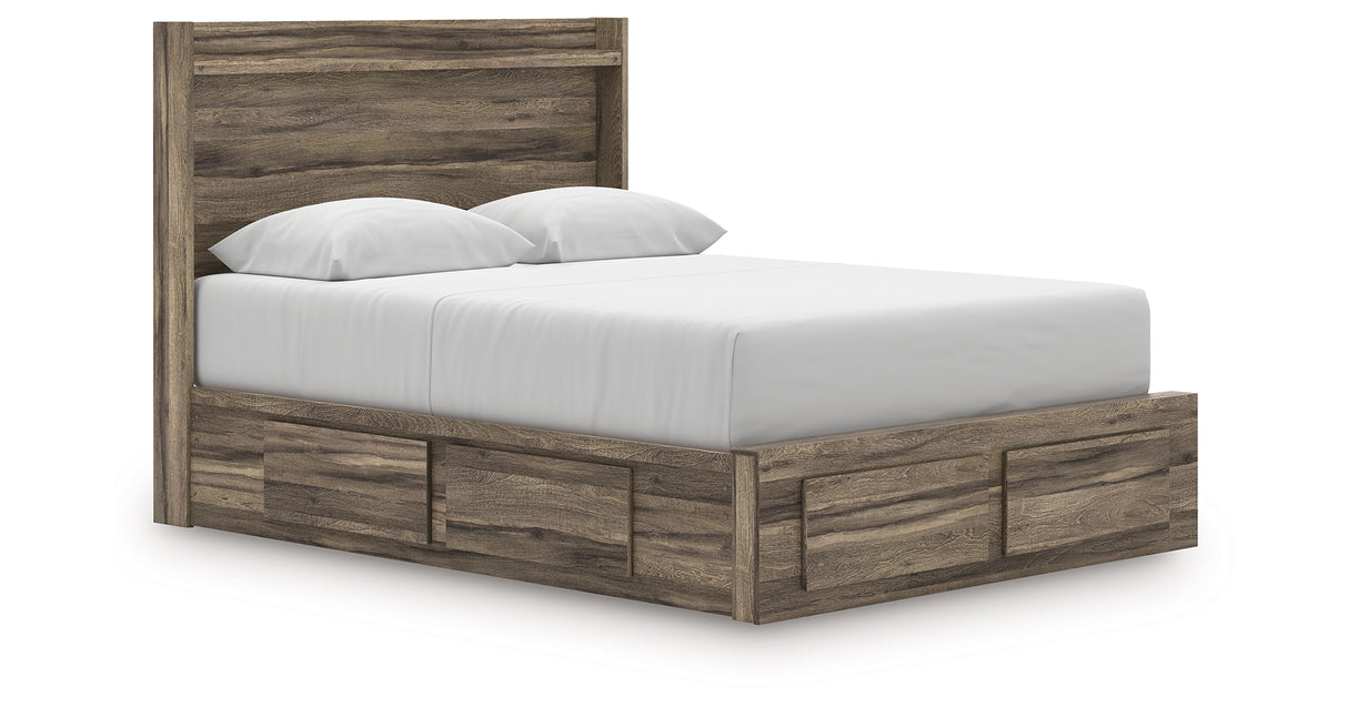 Elbrim Queen Panel Storage Bed, Dresser and Mirror from Ashley Furniture - Luna Furniture