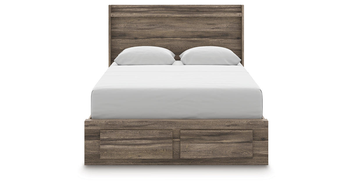 Elbrim Queen Panel Storage Bed, Dresser and Mirror from Ashley Furniture - Luna Furniture