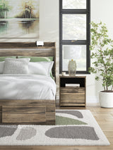 Elbrim Brown Queen Panel Storage Bed, Dresser, Mirror and Nightstand from Ashley Furniture - Luna Furniture