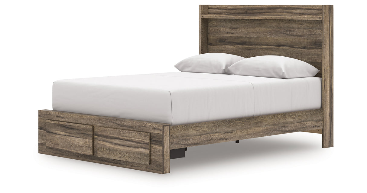 Elbrim Brown Queen Panel Storage Bed from Ashley - Luna Furniture