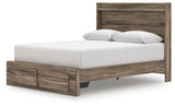 Elbrim Brown Queen Panel Storage Bed, Dresser, Mirror and Nightstand from Ashley Furniture - Luna Furniture