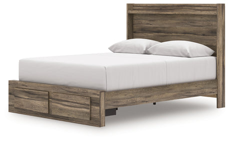Elbrim Brown Queen Panel Storage Bed, Dresser and Nightstand from Ashley Furniture - Luna Furniture