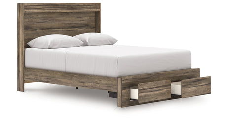 Elbrim Brown Queen Panel Storage Bed from Ashley - Luna Furniture