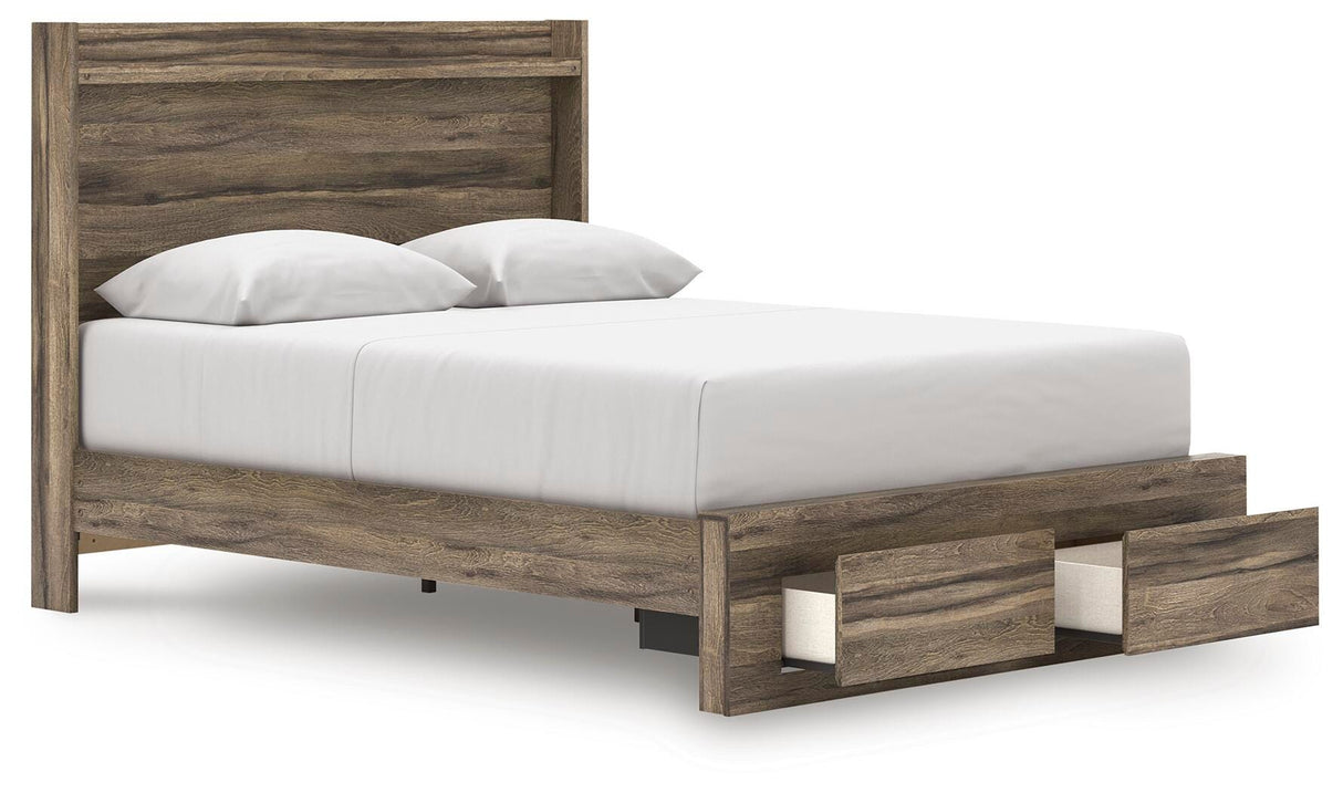 Elbrim Queen Panel Storage Bed, Dresser and Mirror from Ashley Furniture - Luna Furniture