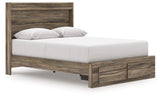 Elbrim Brown Queen Panel Storage Bed, Dresser, Mirror and Nightstand from Ashley Furniture - Luna Furniture