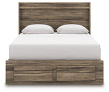 Elbrim Brown Queen Panel Storage Bed, Dresser, Mirror and Nightstand from Ashley Furniture - Luna Furniture