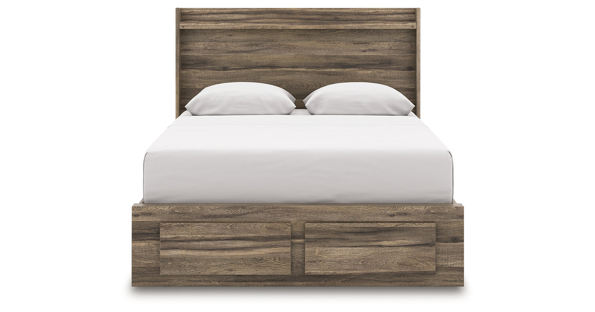 Elbrim Brown Queen Panel Storage Bed from Ashley - Luna Furniture