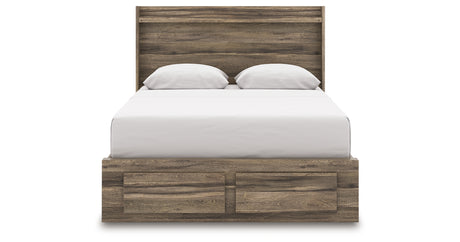 Elbrim Brown Queen Panel Storage Bed from Ashley - Luna Furniture