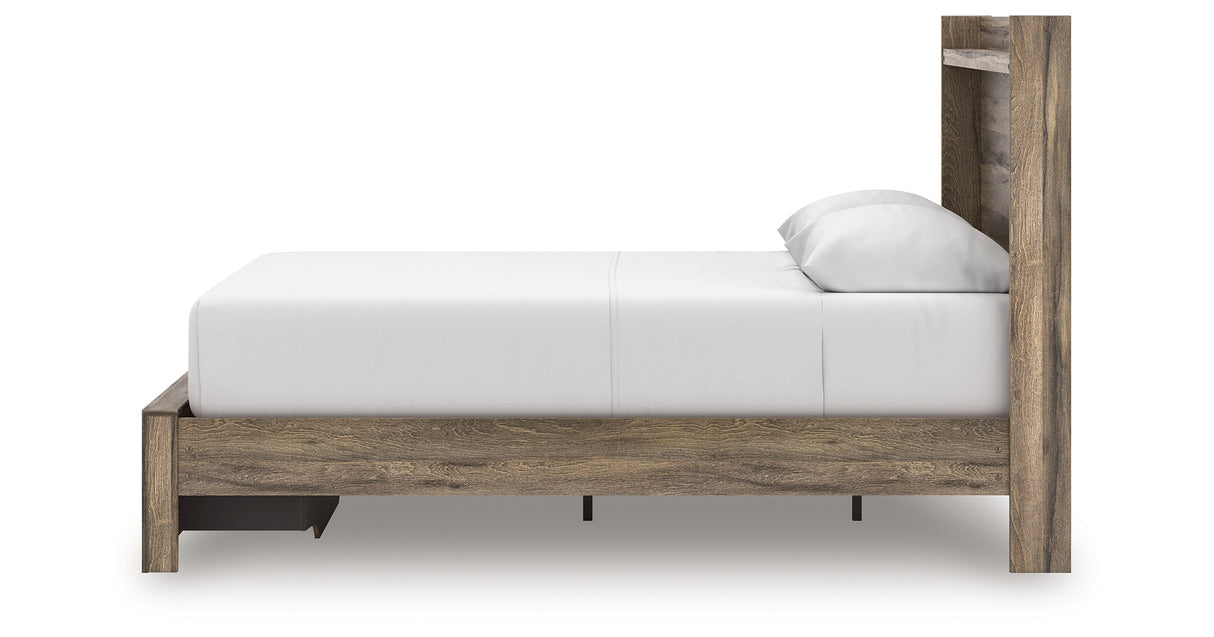 Elbrim Brown Queen Panel Storage Bed from Ashley - Luna Furniture