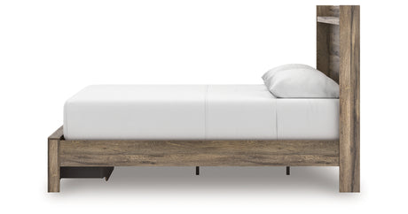 Elbrim Brown Queen Panel Storage Bed from Ashley - Luna Furniture