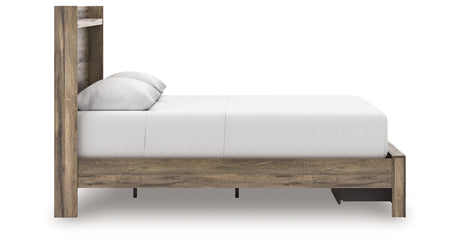 Elbrim Brown Queen Panel Storage Bed from Ashley - Luna Furniture
