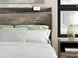 Elbrim Brown King Panel Bed, Dresser, Mirror and Nightstand from Ashley Furniture - Luna Furniture