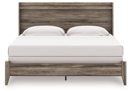 Elbrim Brown King Panel Bed, Dresser, Mirror and Nightstand from Ashley Furniture - Luna Furniture
