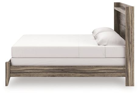Elbrim Brown King Panel Bed, Dresser, Mirror and Nightstand from Ashley Furniture - Luna Furniture