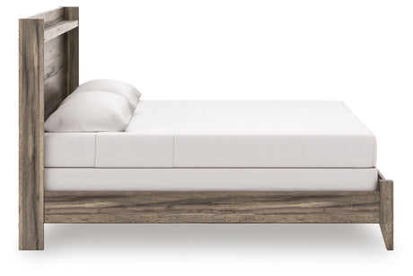 Elbrim Brown King Panel Bed, Dresser, Mirror and Nightstand from Ashley Furniture - Luna Furniture