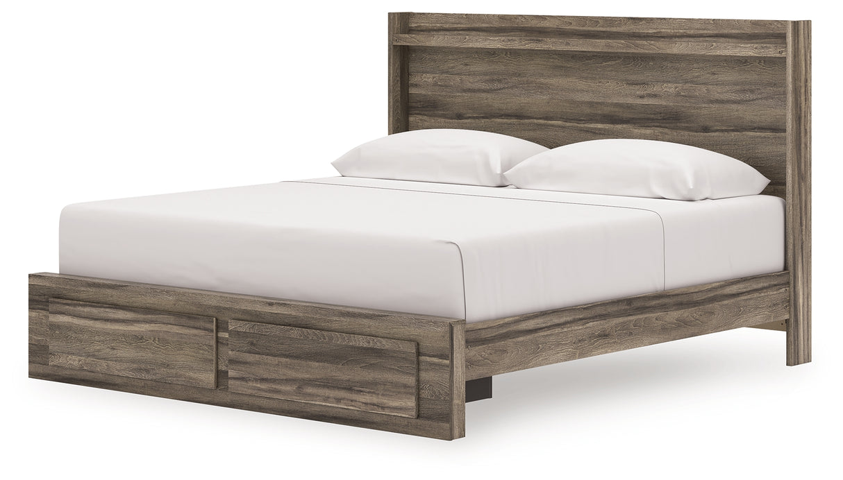 Elbrim King Panel Storage Bed, Chest and Nightstand from Ashley - Luna Furniture