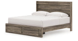 Elbrim Brown King Panel Storage Bed from Ashley - Luna Furniture