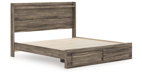 Elbrim Brown King Panel Storage Bed, Dresser and Nightstand from Ashley - Luna Furniture