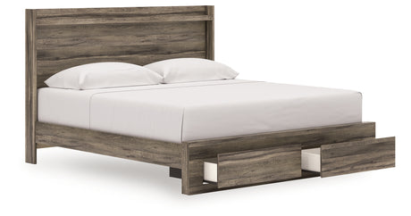 Elbrim Brown King Panel Storage Bed from Ashley Furniture - Luna Furniture