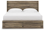 Elbrim Brown King Panel Storage Bed from Ashley - Luna Furniture