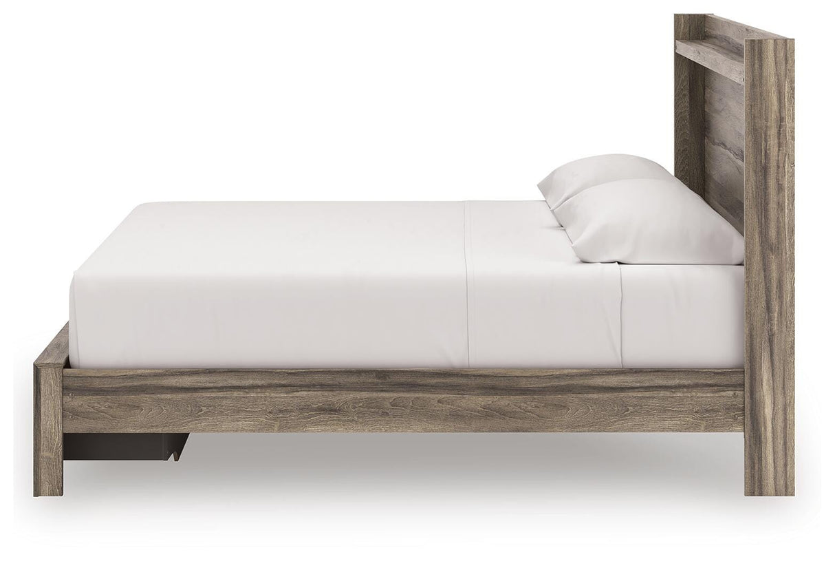Elbrim Brown King Panel Storage Bed, Dresser and Nightstand from Ashley - Luna Furniture