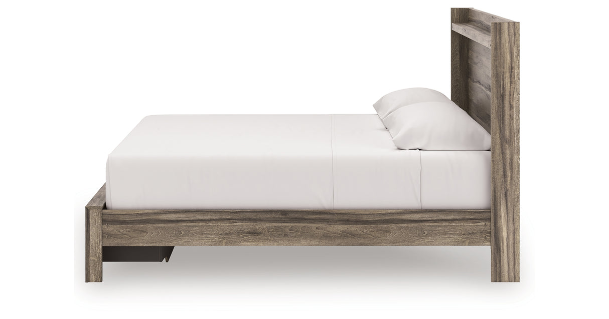Elbrim Brown King Panel Storage Bed from Ashley - Luna Furniture
