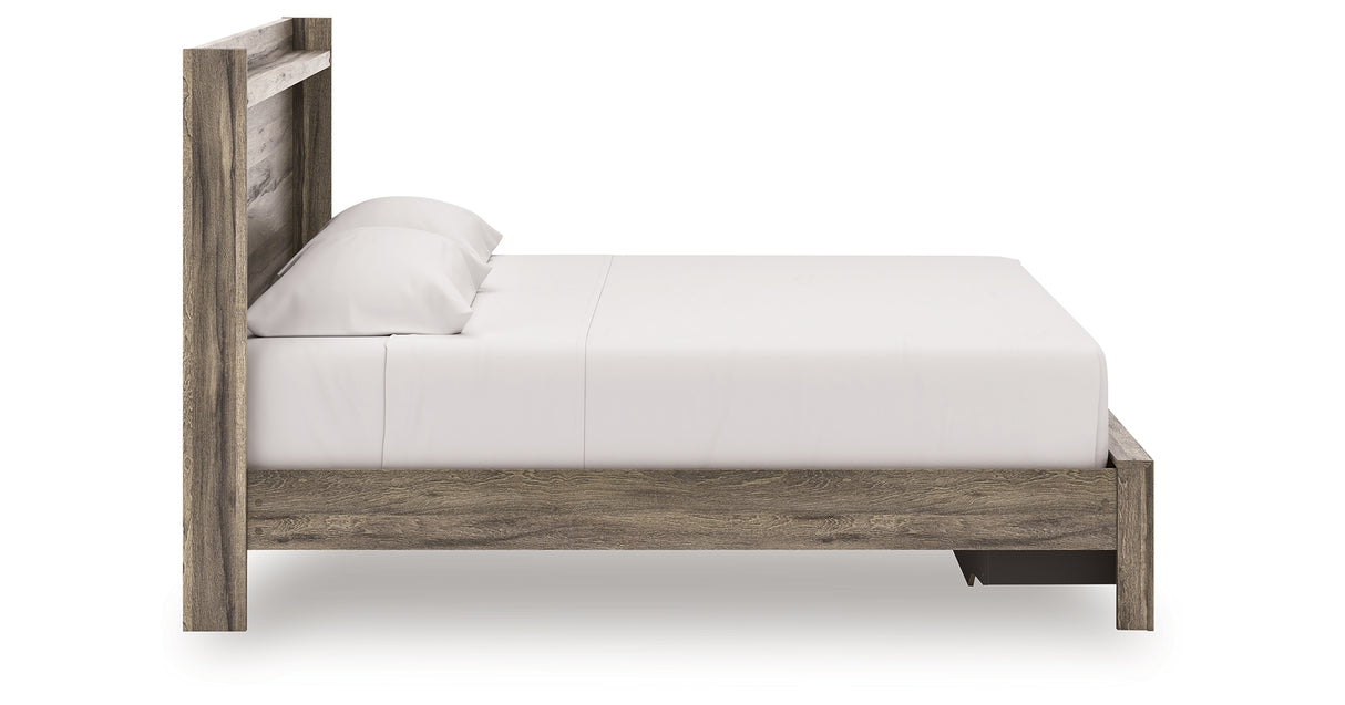 Elbrim Brown King Panel Storage Bed from Ashley - Luna Furniture