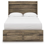 Elbrim Brown Full Panel Storage Bed, Dresser, Mirror and 2 Nightstands from Ashley - Luna Furniture