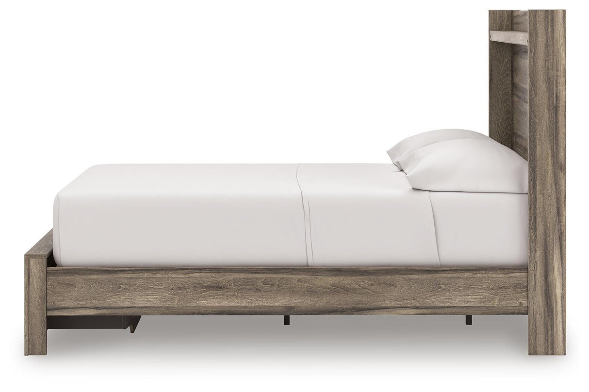 Elbrim Brown Full Panel Storage Bed, Dresser, Mirror and 2 Nightstands from Ashley - Luna Furniture