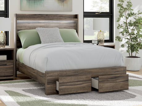 Elbrim Brown Full Panel Storage Bed from Ashley - Luna Furniture