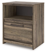 Elbrim Brown Queen Panel Bed, Dresser, Mirror and Nightstand from Ashley Furniture - Luna Furniture