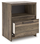 Elbrim Brown Queen Panel Storage Bed, Dresser, Mirror and Nightstand from Ashley Furniture - Luna Furniture