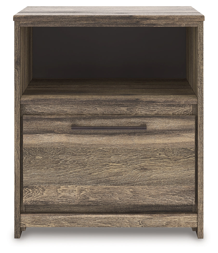 Elbrim Brown King Panel Bed, Dresser, Mirror and Nightstand from Ashley Furniture - Luna Furniture